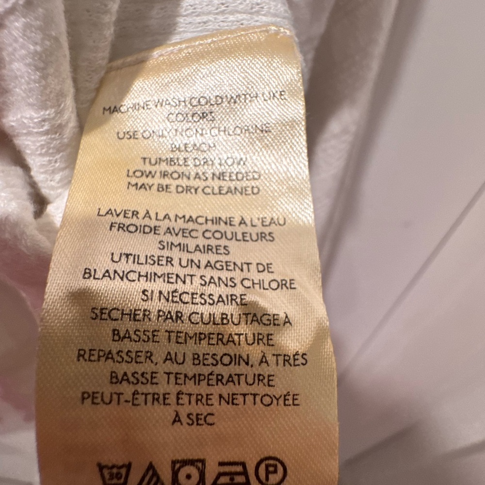 Free People Women’s White Lace L/S Flowy Top Size XL Boho - Picture 10 of 12